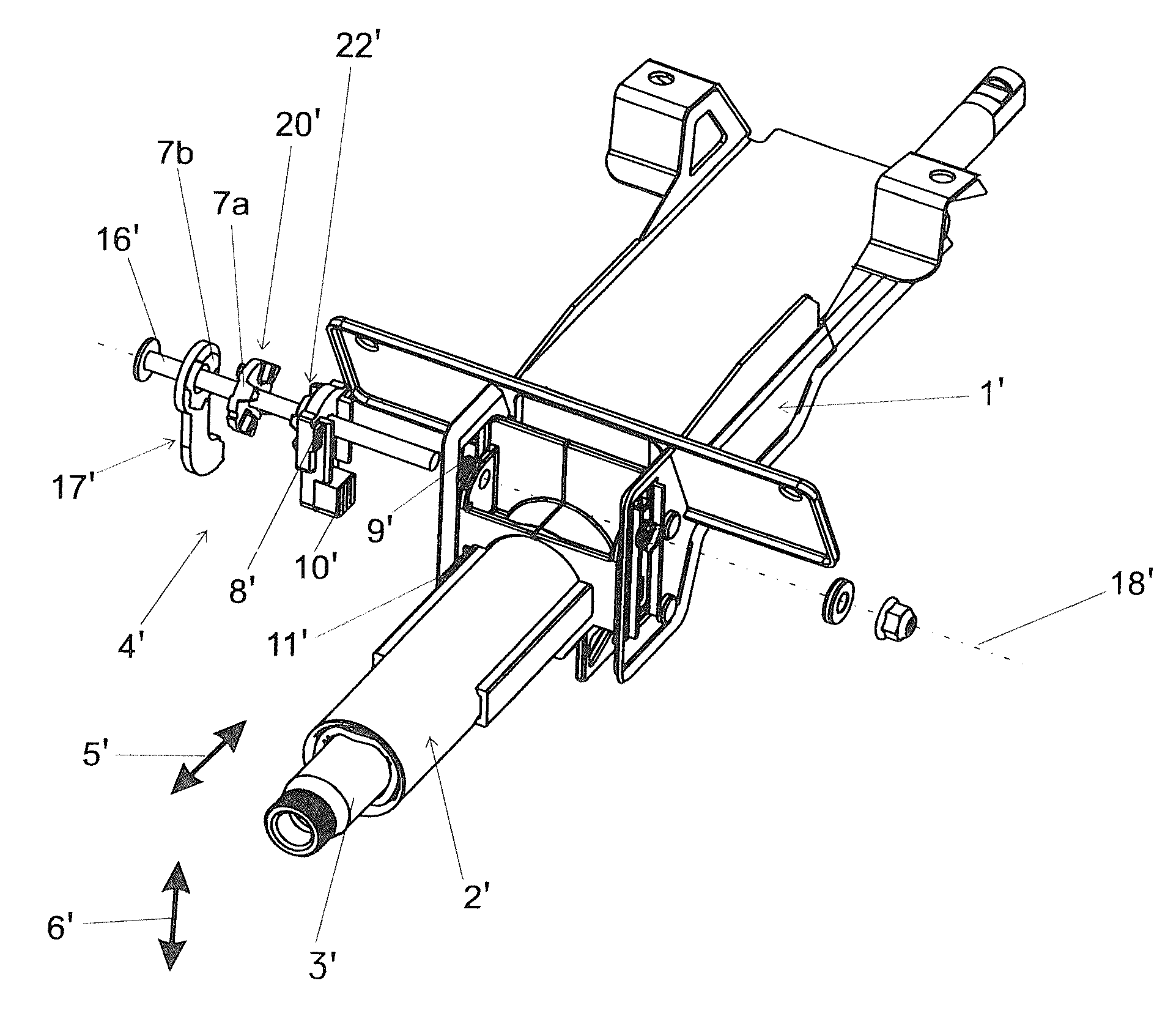 Adjustable steering column for a motor vehicle