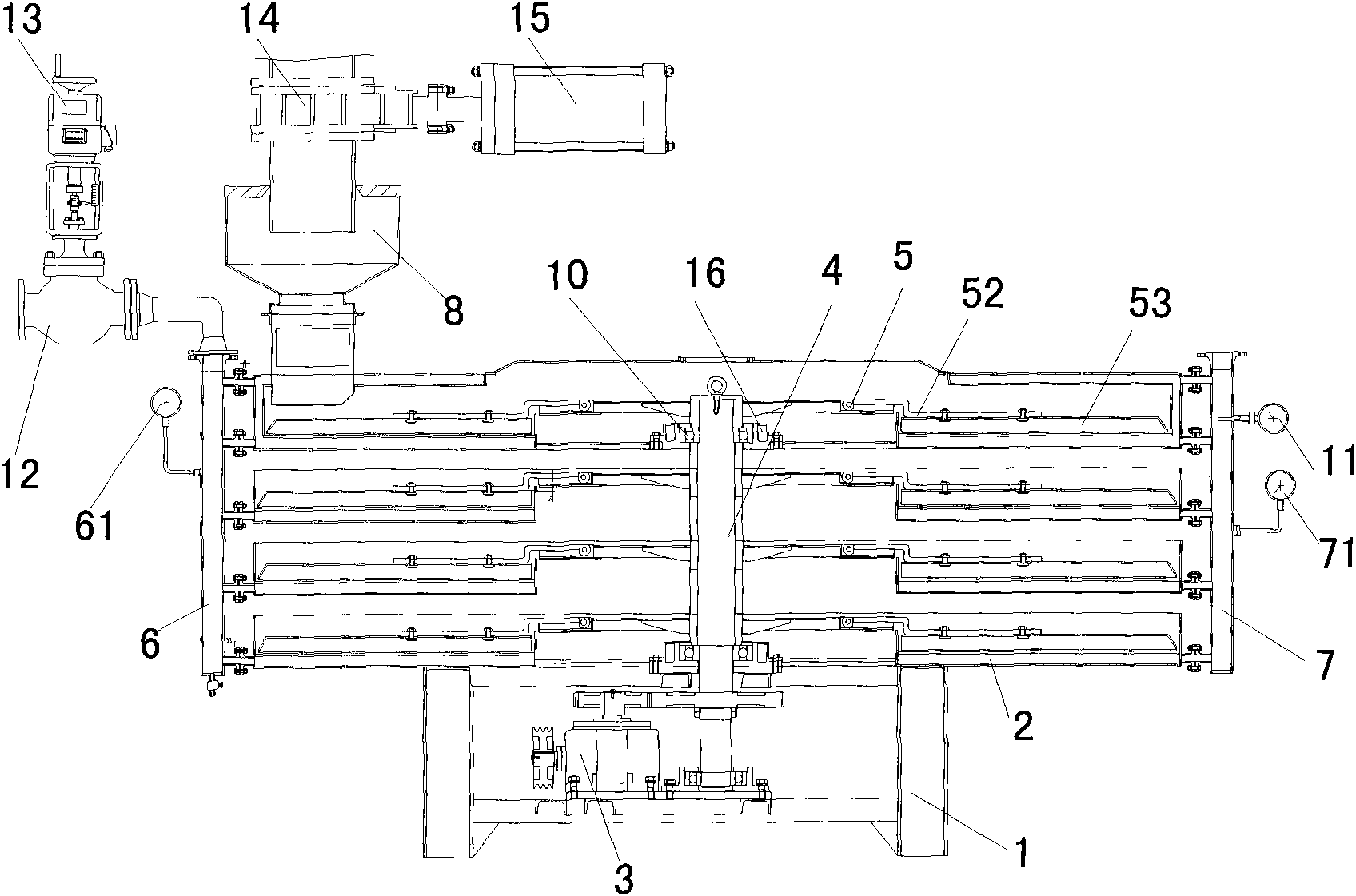 Dry-type completely automatic control cold slag machine