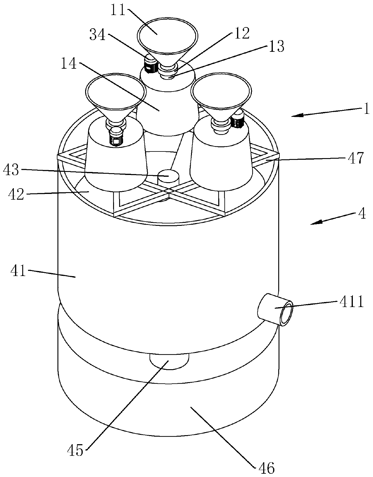 A building concrete mixing system