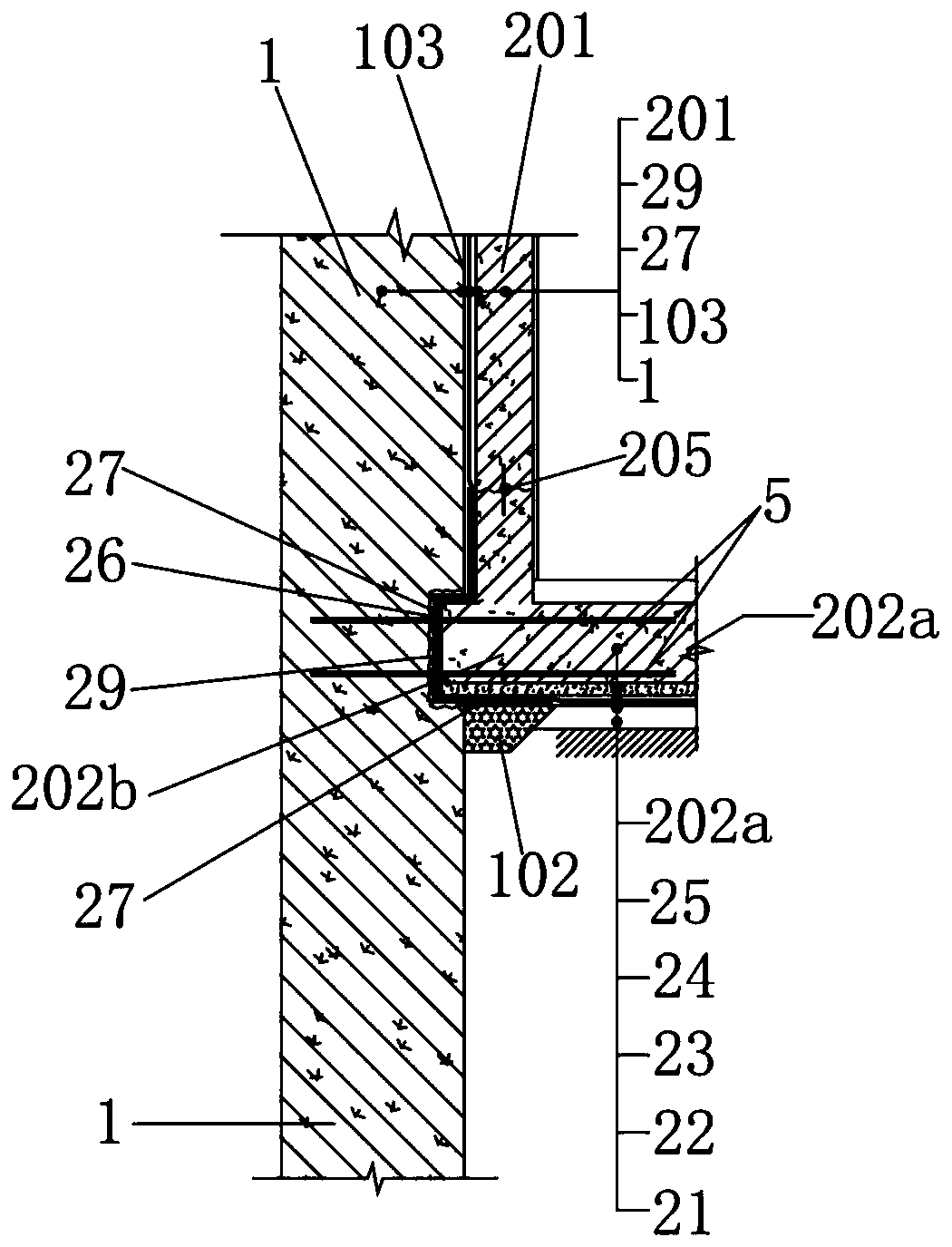 Construction method of basement pile-wall integrated structure system