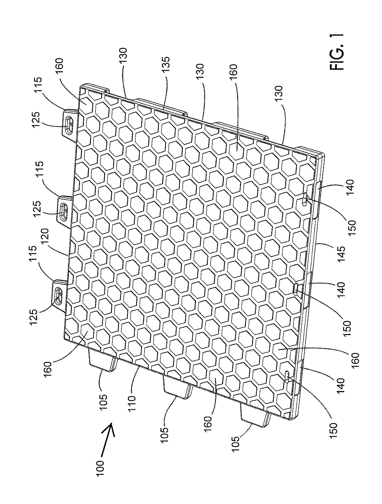 Lightweight panel mat with interlocking elements