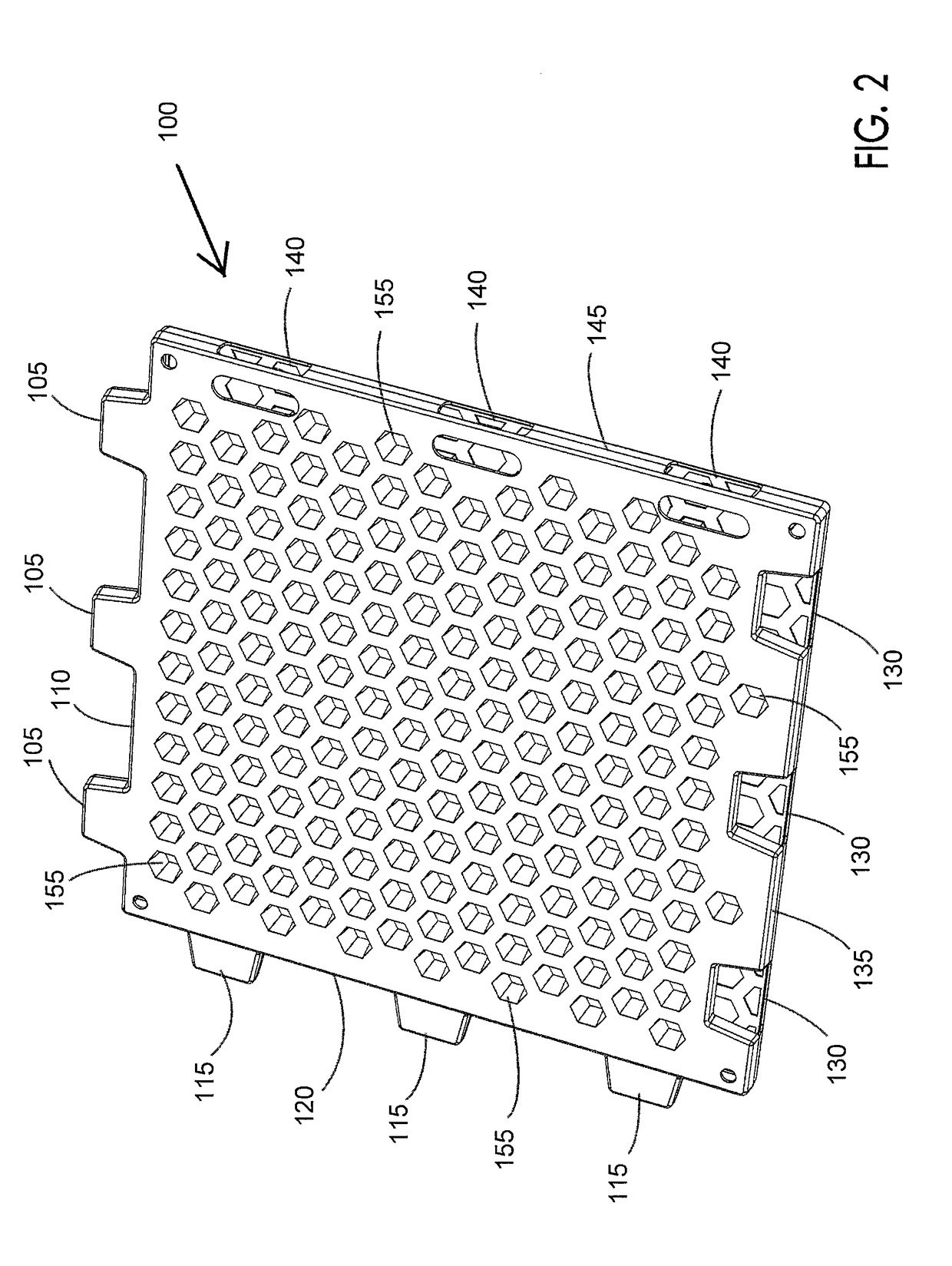 Lightweight panel mat with interlocking elements