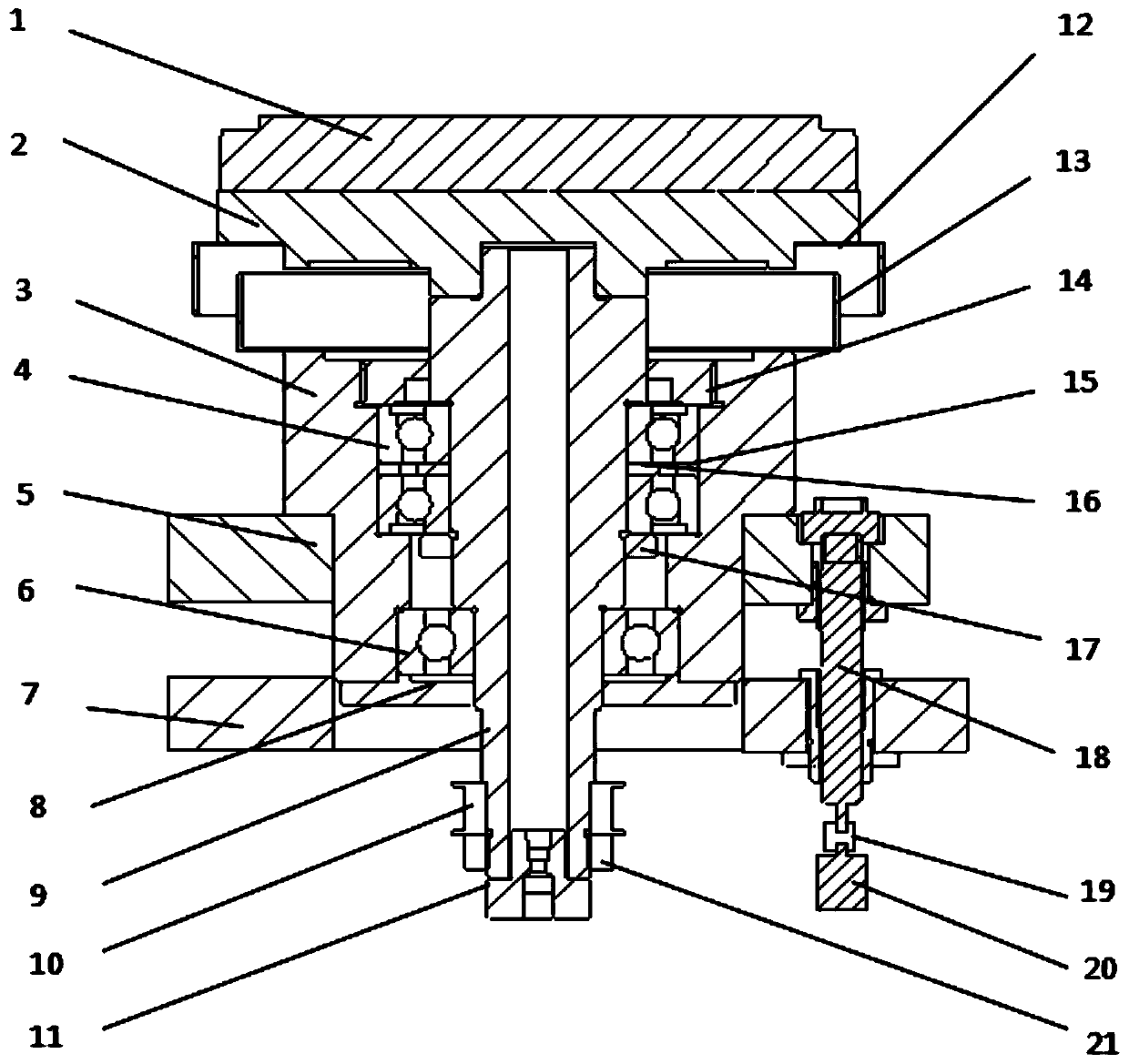 Leveling mounting frame and wafer bearing device
