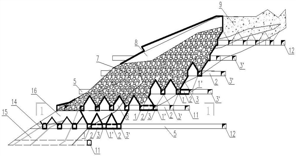 A method for recovering cave ore in the process of changing from caving method to filling method