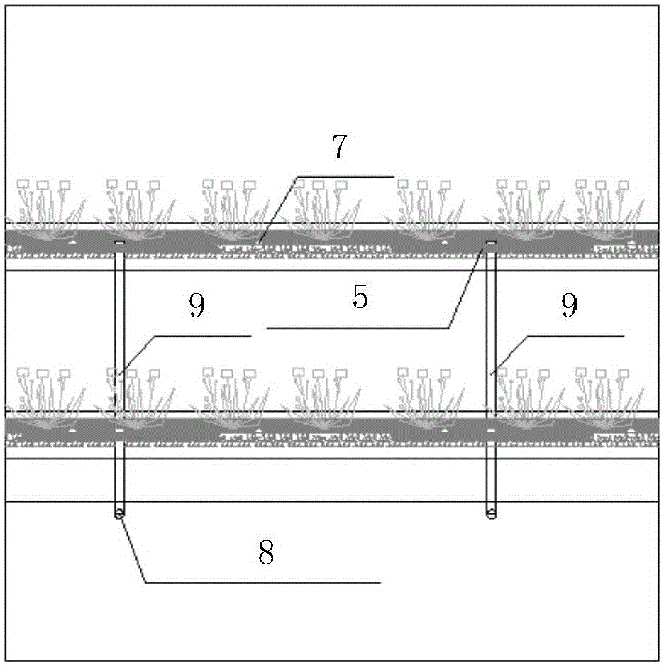 Concrete retaining wall drainage hole greening structure and method