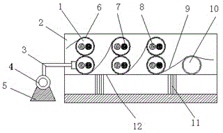 Rubber fast cooling device