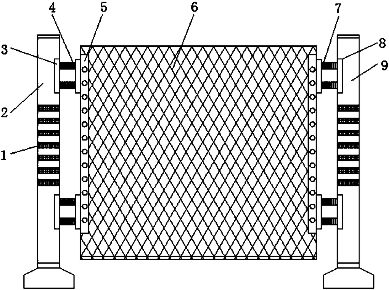 Anti-bumping protective fence of outdoor power distribution cabinet