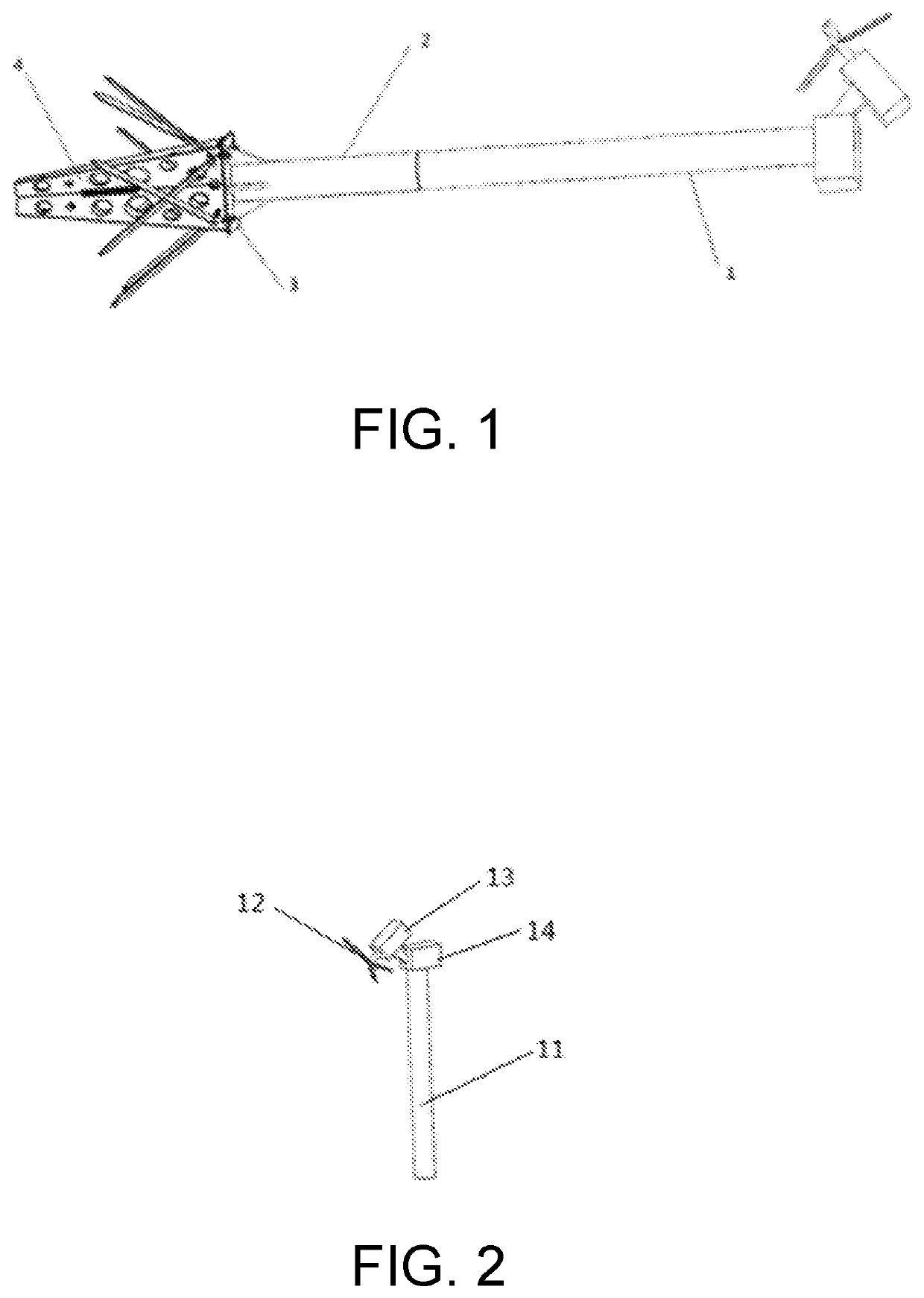 Defrosting machine column fixed support with inclined flat leg