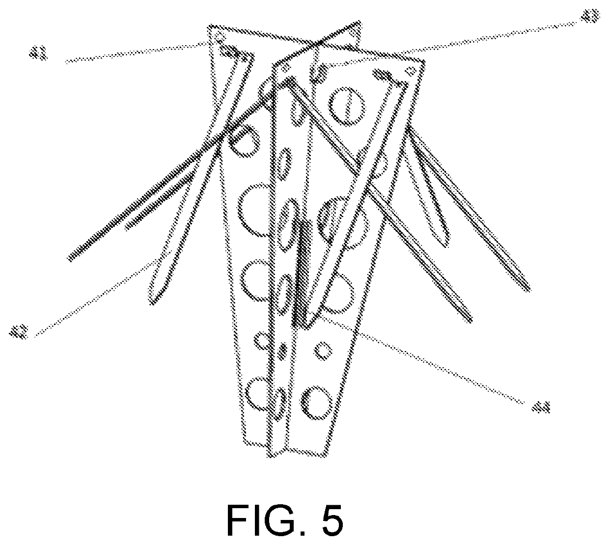 Defrosting machine column fixed support with inclined flat leg