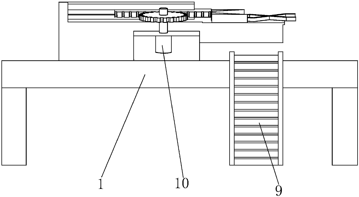 A discharge device assembled with a plastic bucket handle