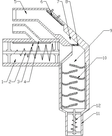 Ash removing device of tail flue of fluidized boiler