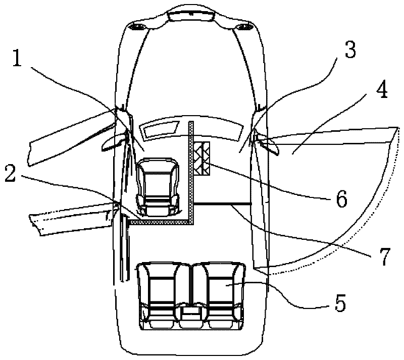 Novel vehicle interior arrangement structure