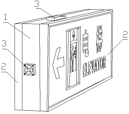 Lamp box with radiator