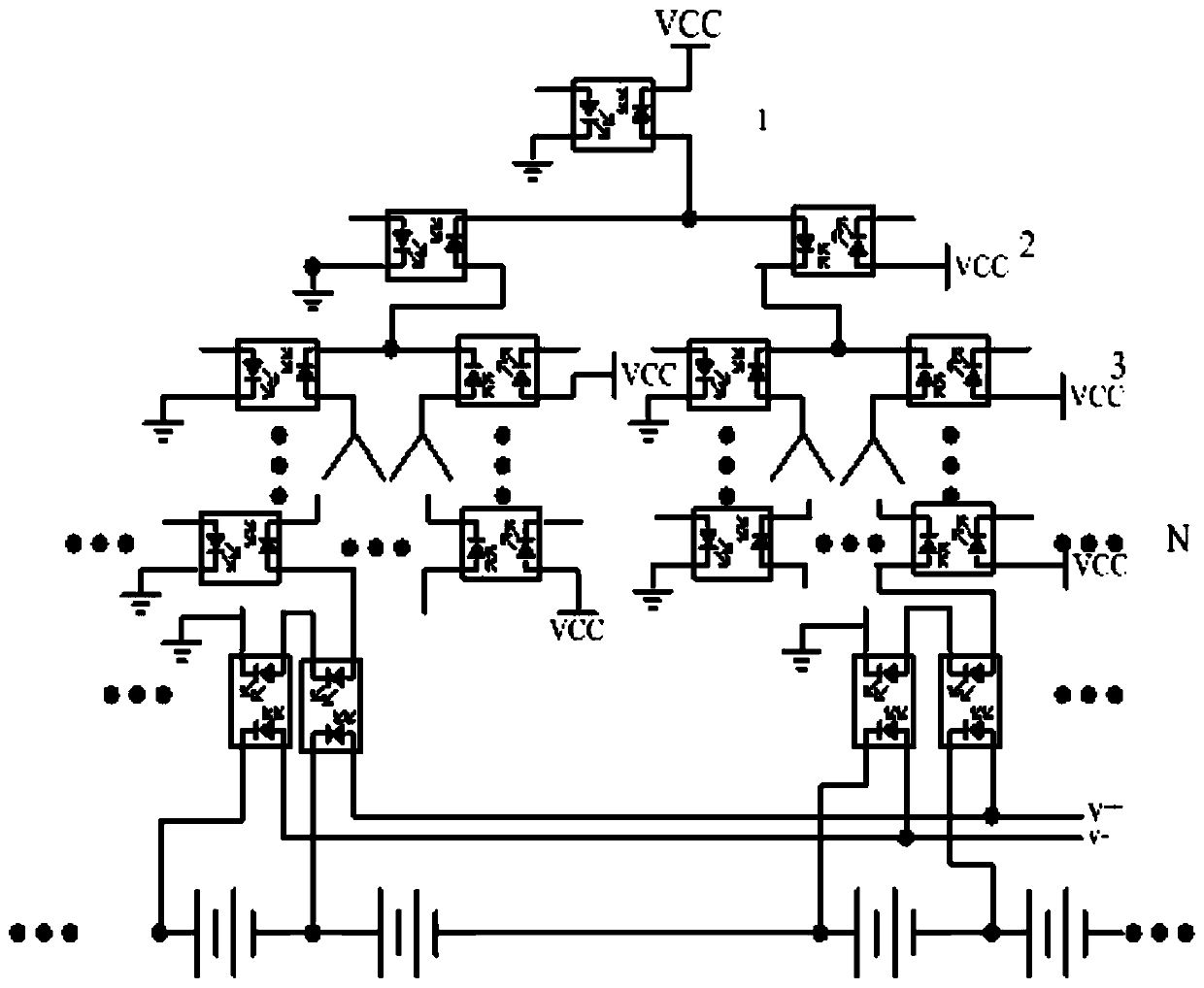 Battery module single voltage acquisition system based on traversal binary tree