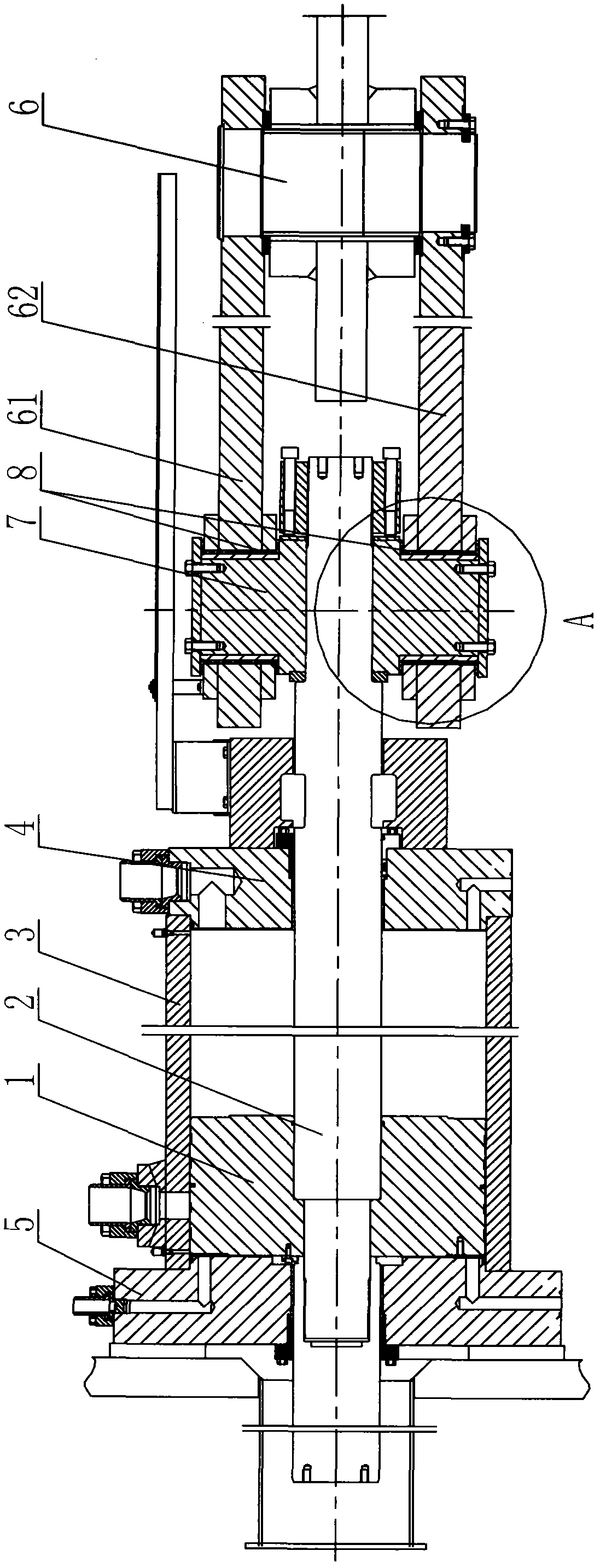 Hydraulic servomotor for hydroelectric generating set
