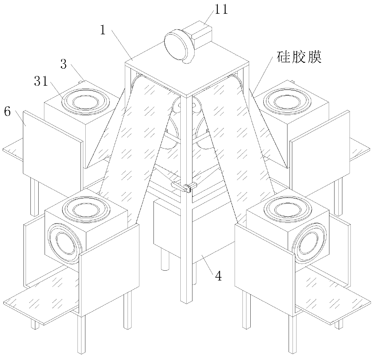 Silica gel vibrating diaphragm adhesive tape and preparation method thereof