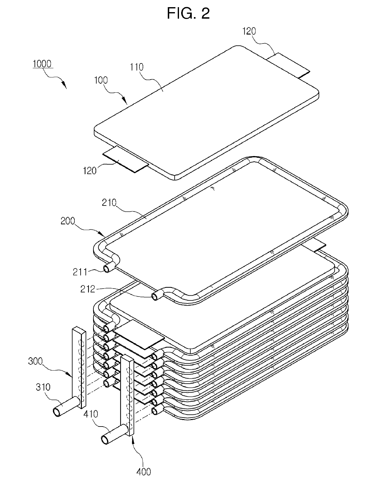 Water-cooling type secondary battery