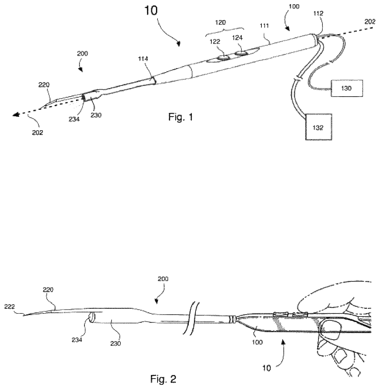 Surgical device with light