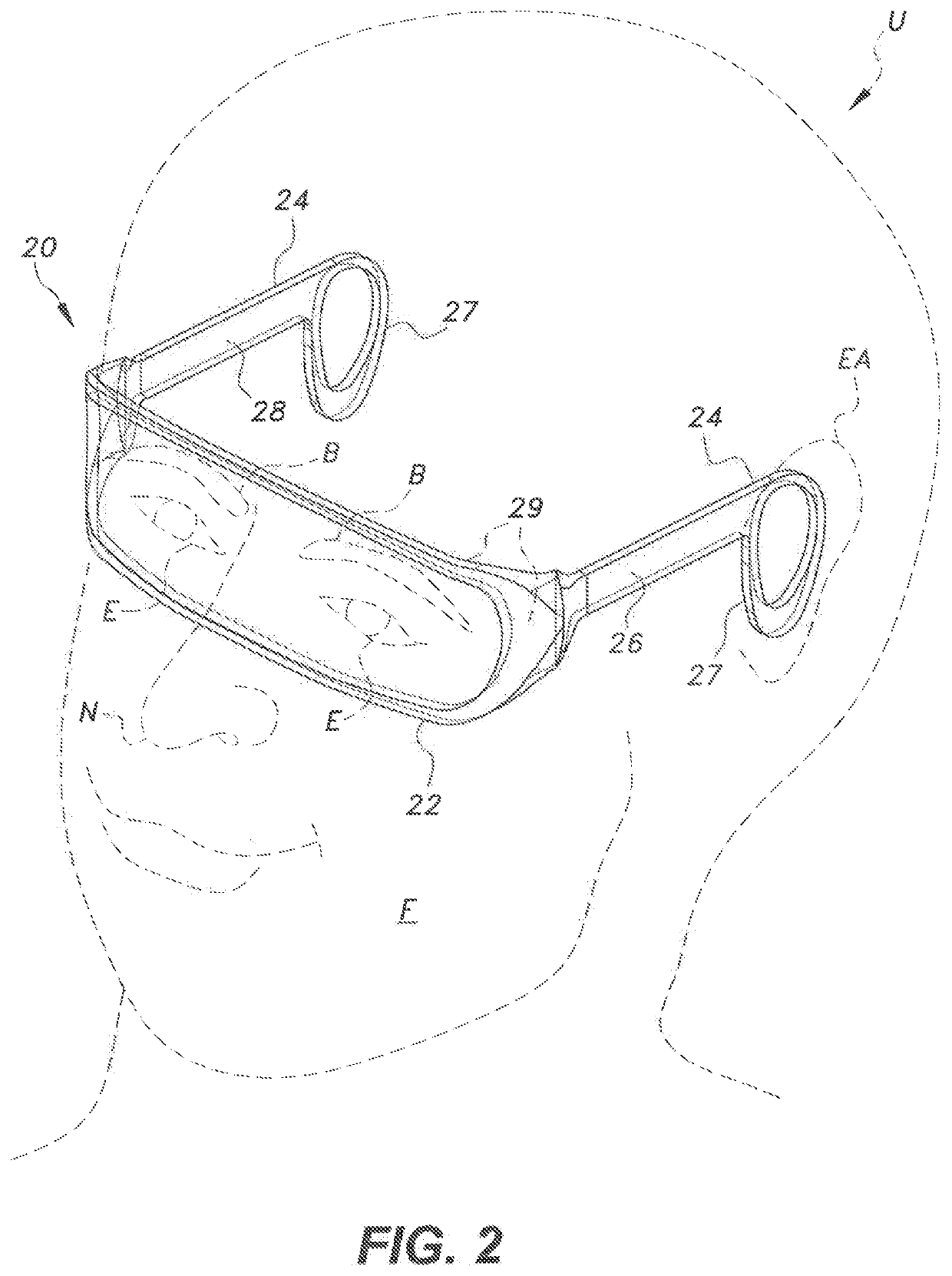 Adhesively attached eye masks