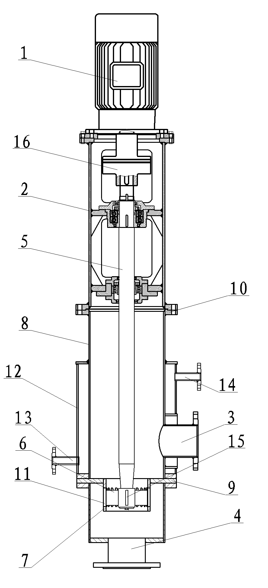 Overflow pipeline type high-speed dispersion machine