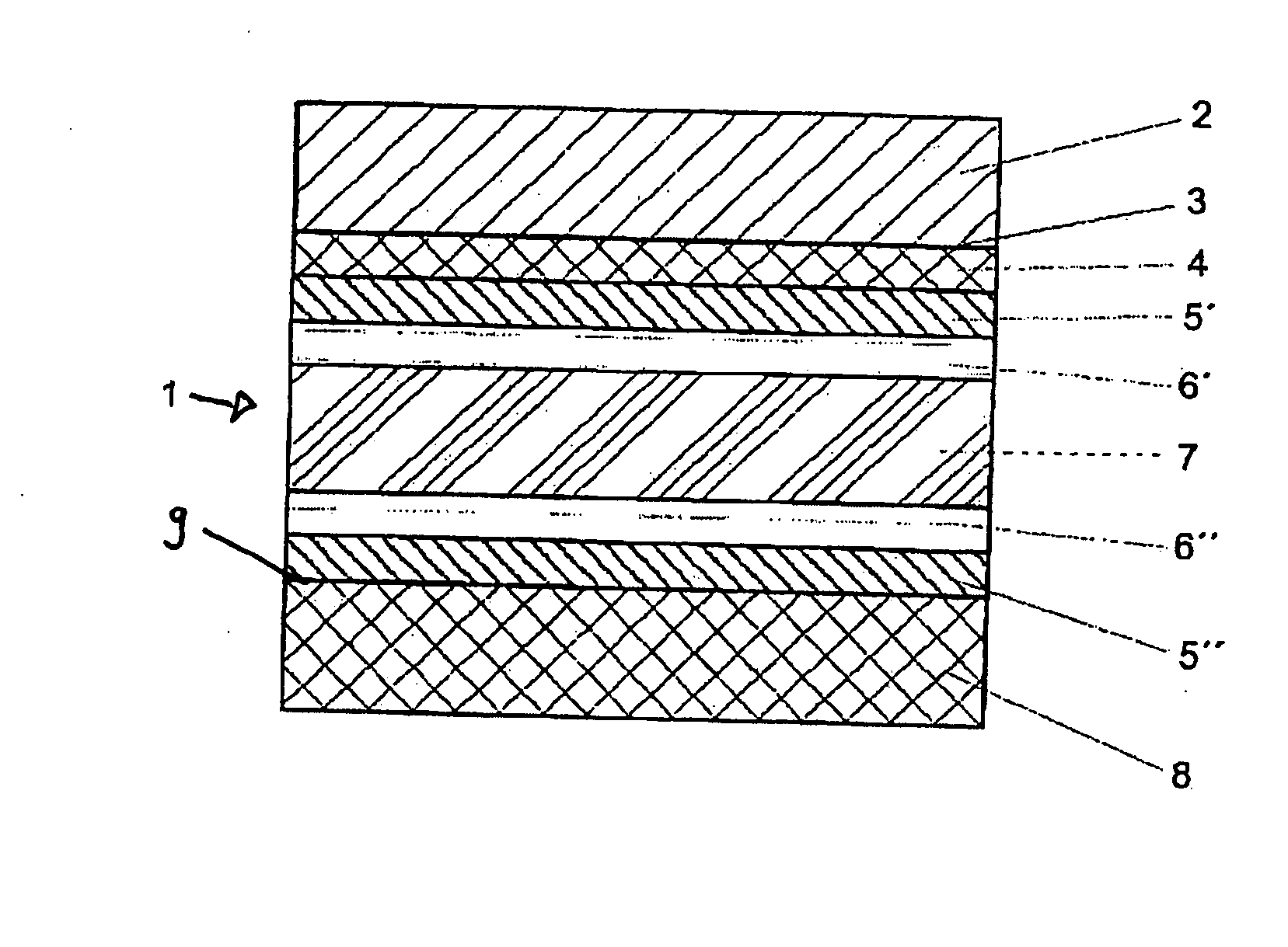 Adhesive bonding arrangement for adhesively bonding two structural elements and method for producing an adhesive bond between two structural elements