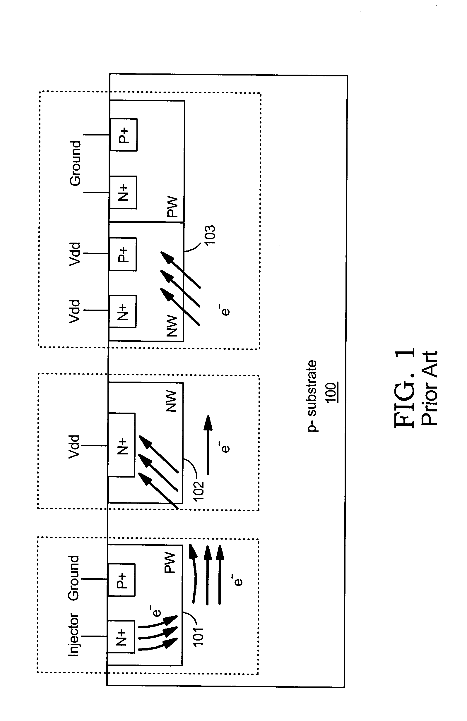 Method and structure to suppress external latch-up