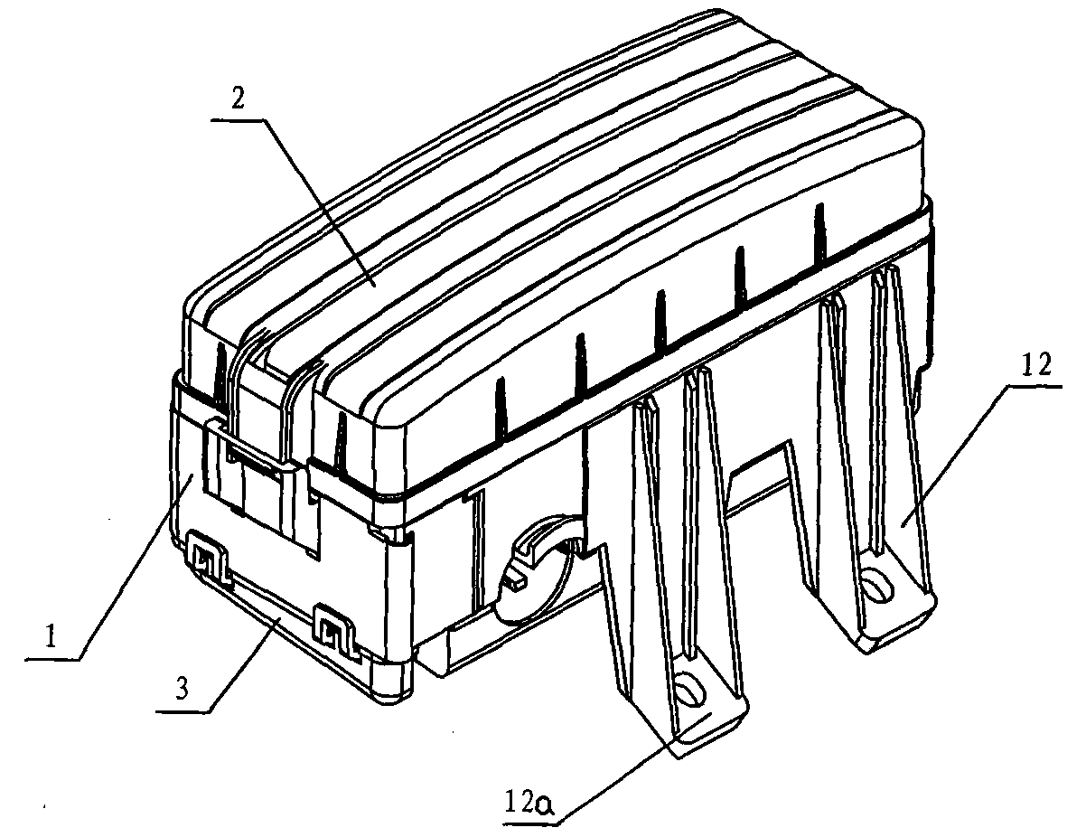 Installation assembly of automotive electric control box