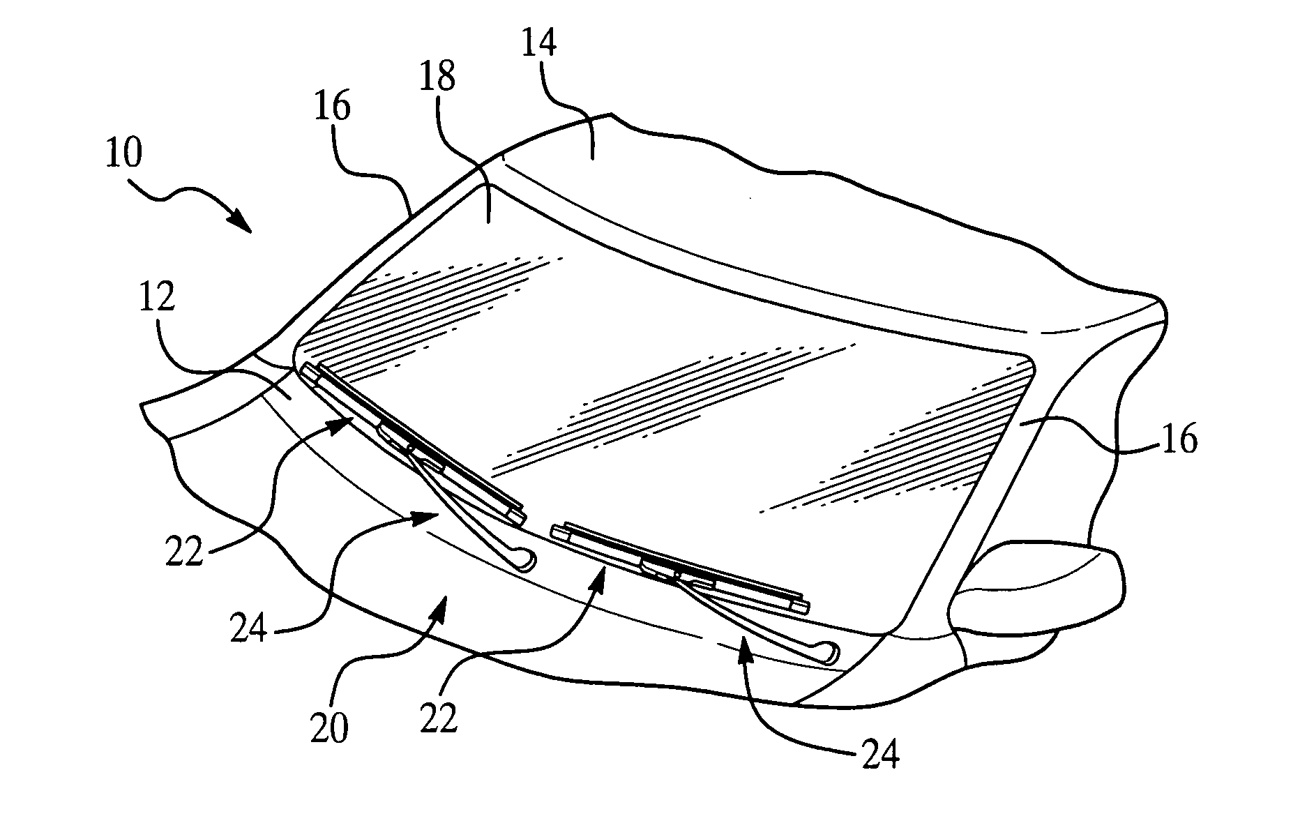 Beam blade windshield wiper assembly having an airfoil