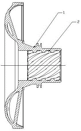 Machining method for impeller of hydraulic retarder of heavy truck