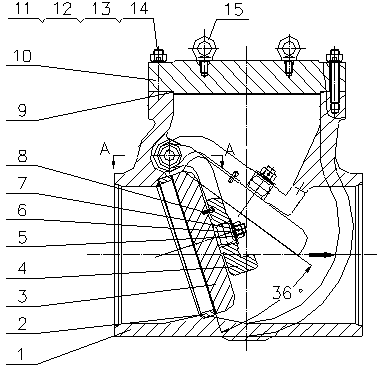 High exhaust check valve of critical and supercritical thermal power generating set valve