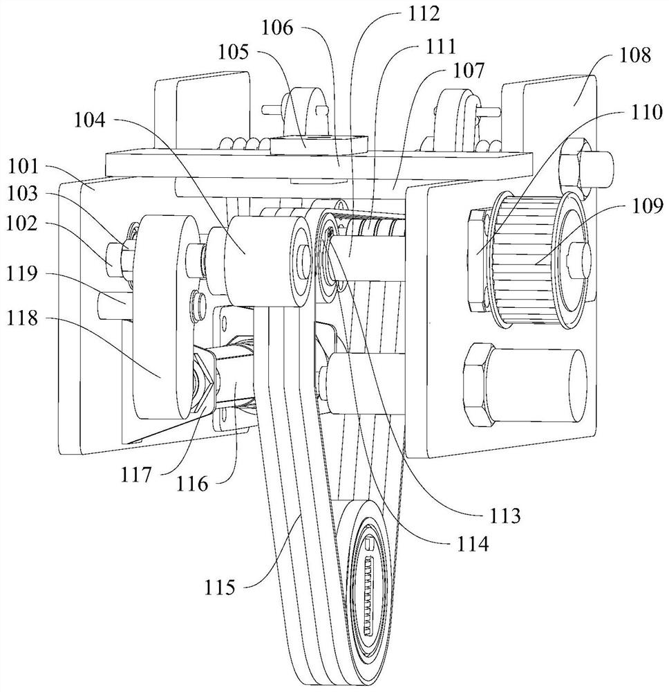 Backing tape supporting device for laying thermosetting composite material prepreg tape