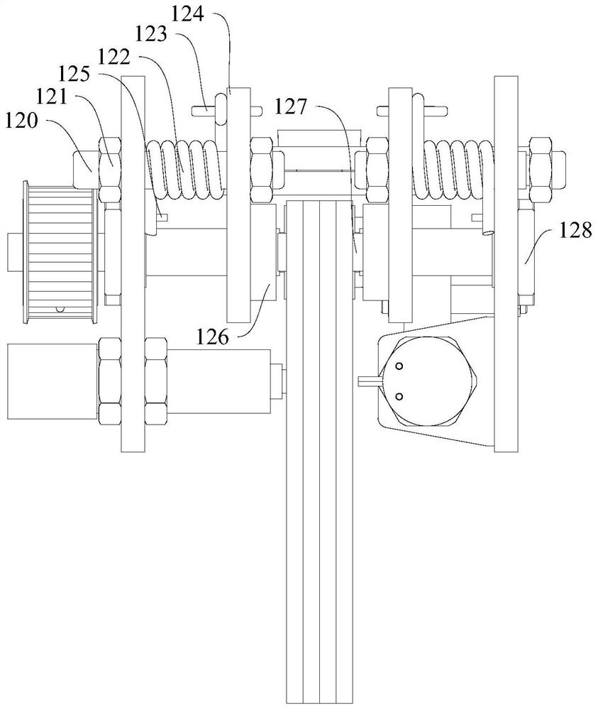 Backing tape supporting device for laying thermosetting composite material prepreg tape