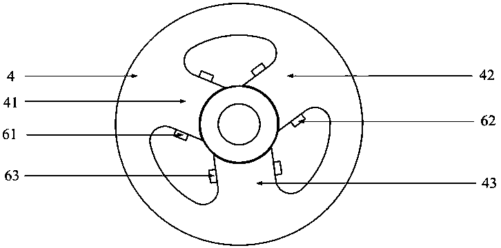 Three-degree-of-freedom spherical hybrid magnetic bearing with axial self-loop