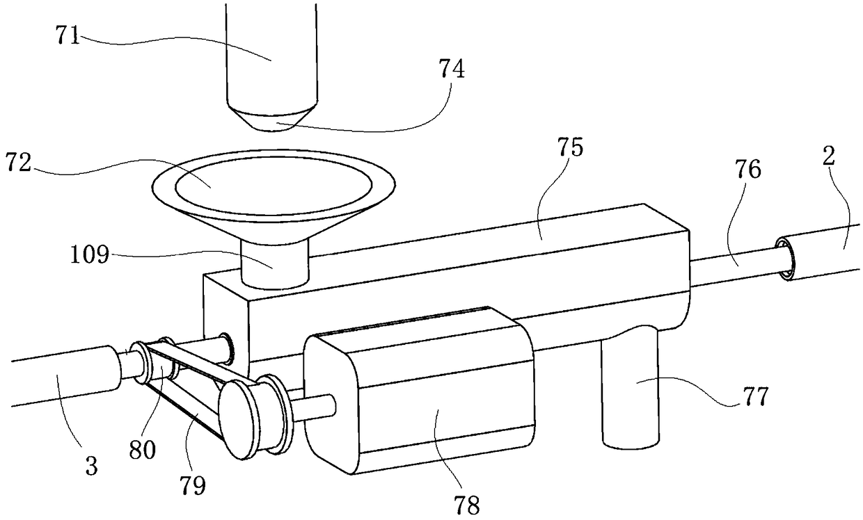 Hollow packing auger blade-type soil remediation device and method