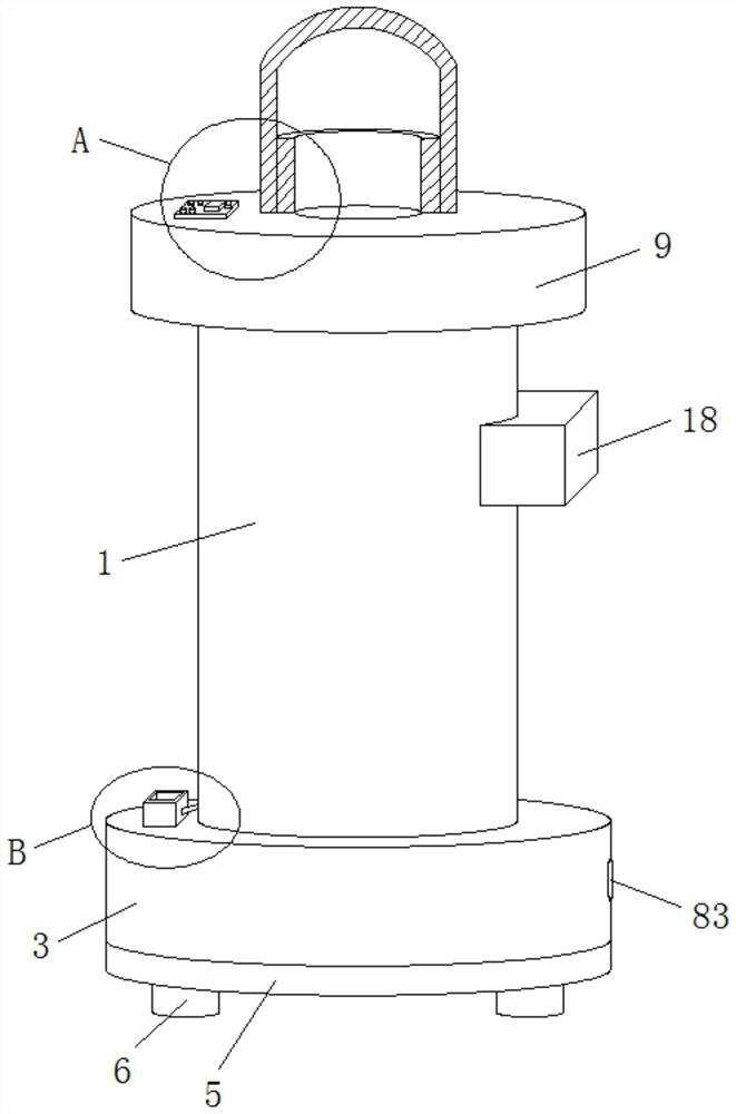 One-button intelligent automatic drying equipment and operation method for umbrellas