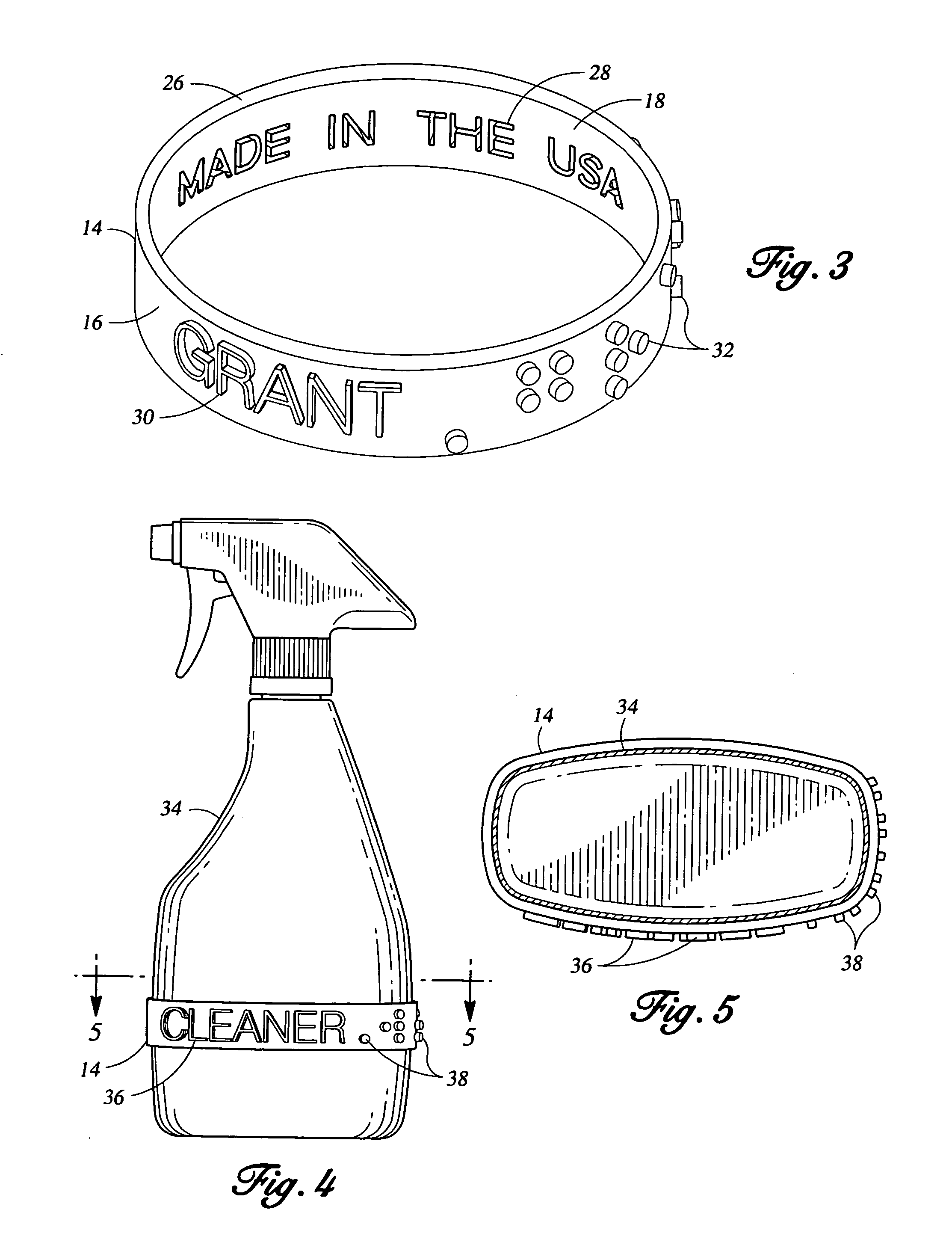 Device and method for identifying containers personal to sighted and visually handicapped individuals