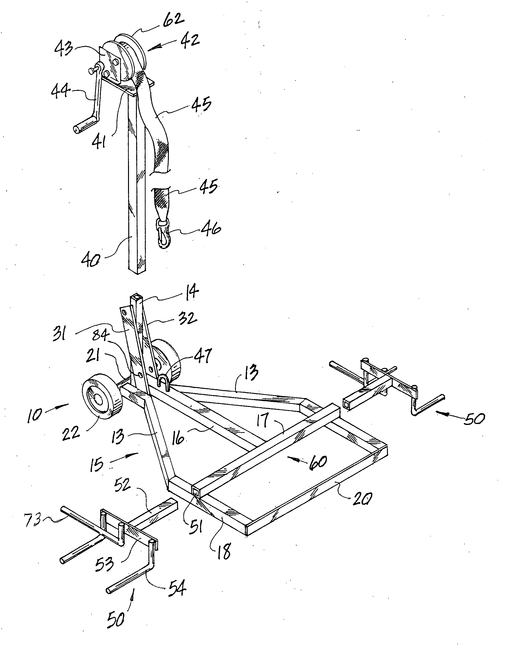 Small vehicle jack apparatus