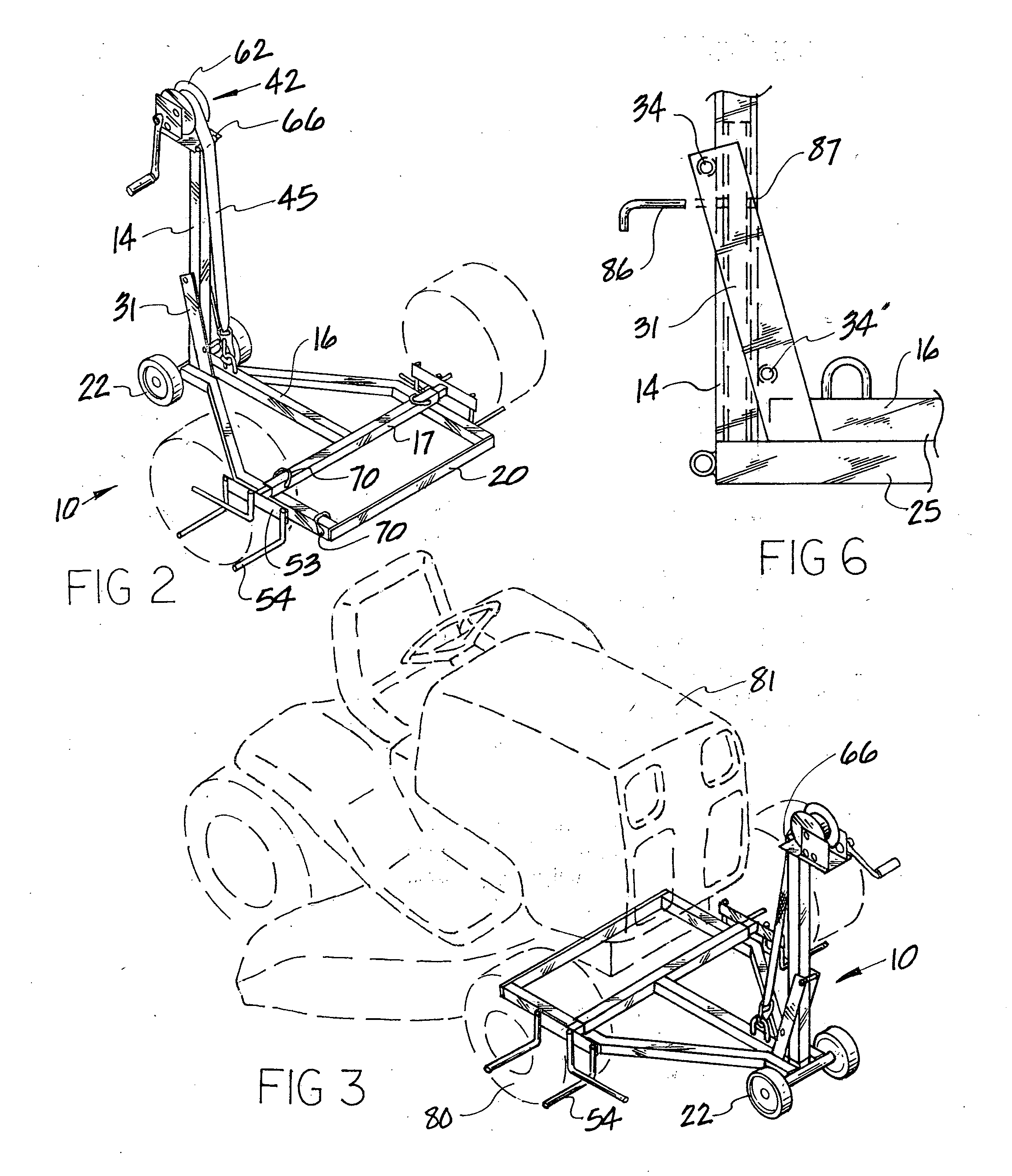 Small vehicle jack apparatus