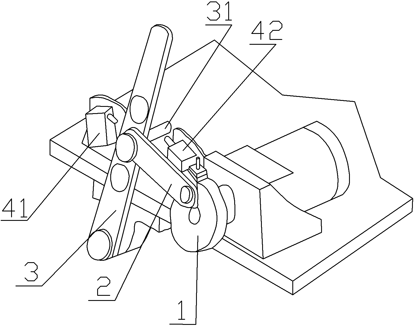 Intermittent feeding device used for lathe