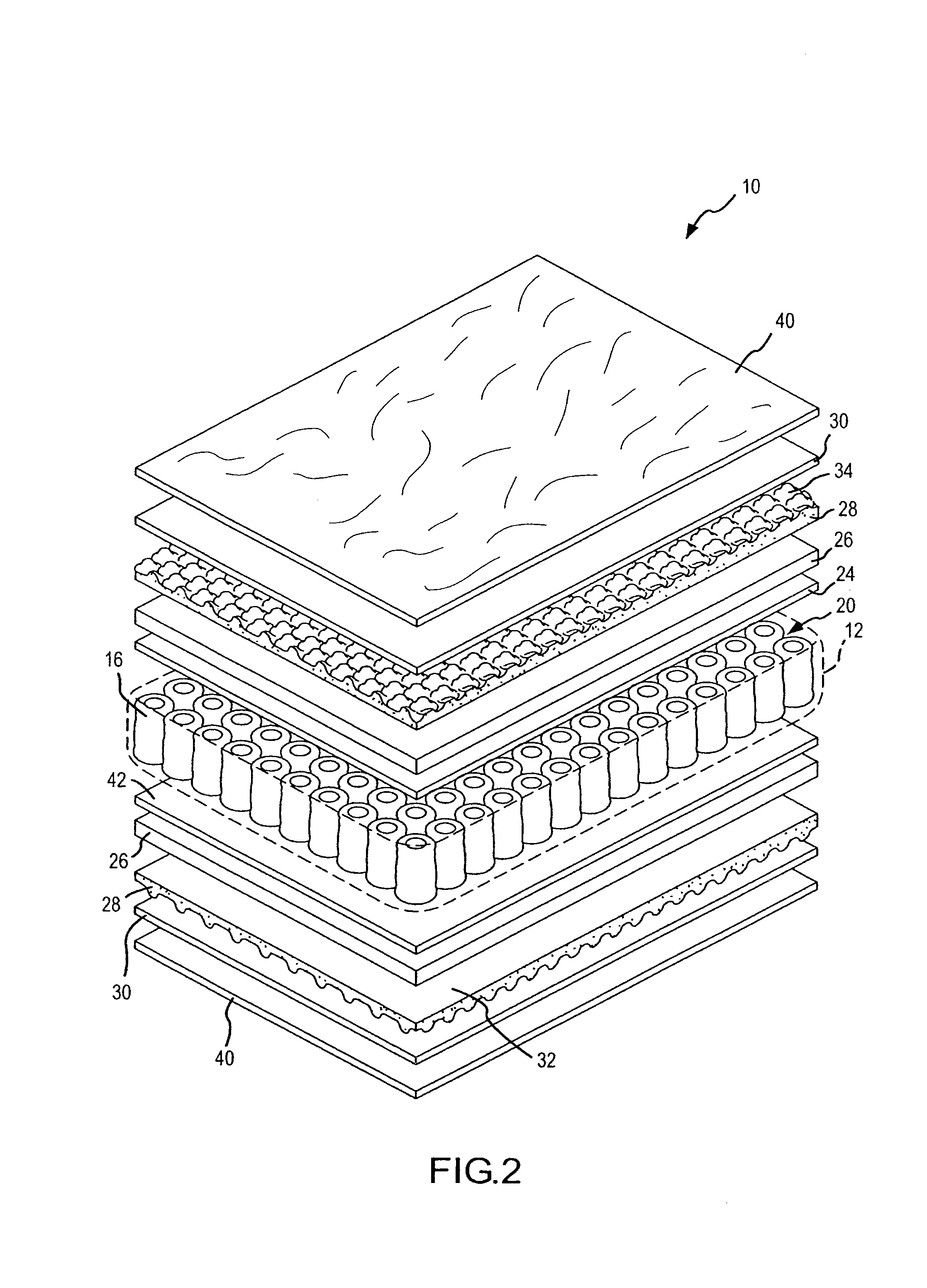 High comfort mattresses having fiberballs