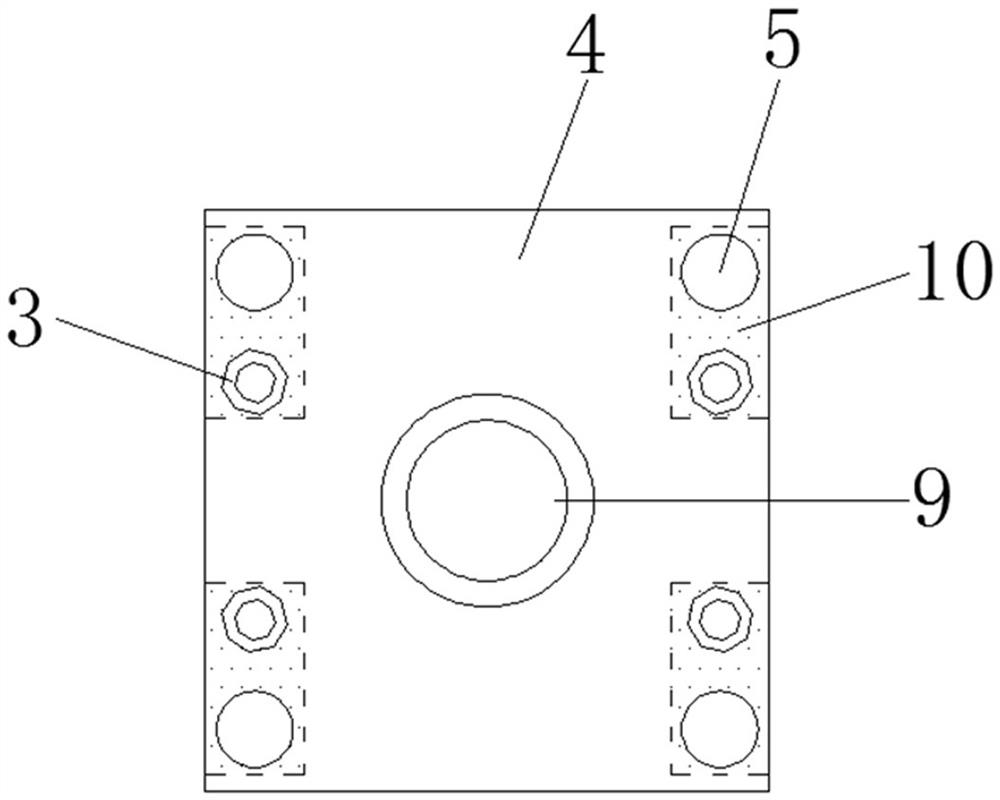 Novel pre-buried expansion bolt wall connecting piece for fixing cantilever type scaffold