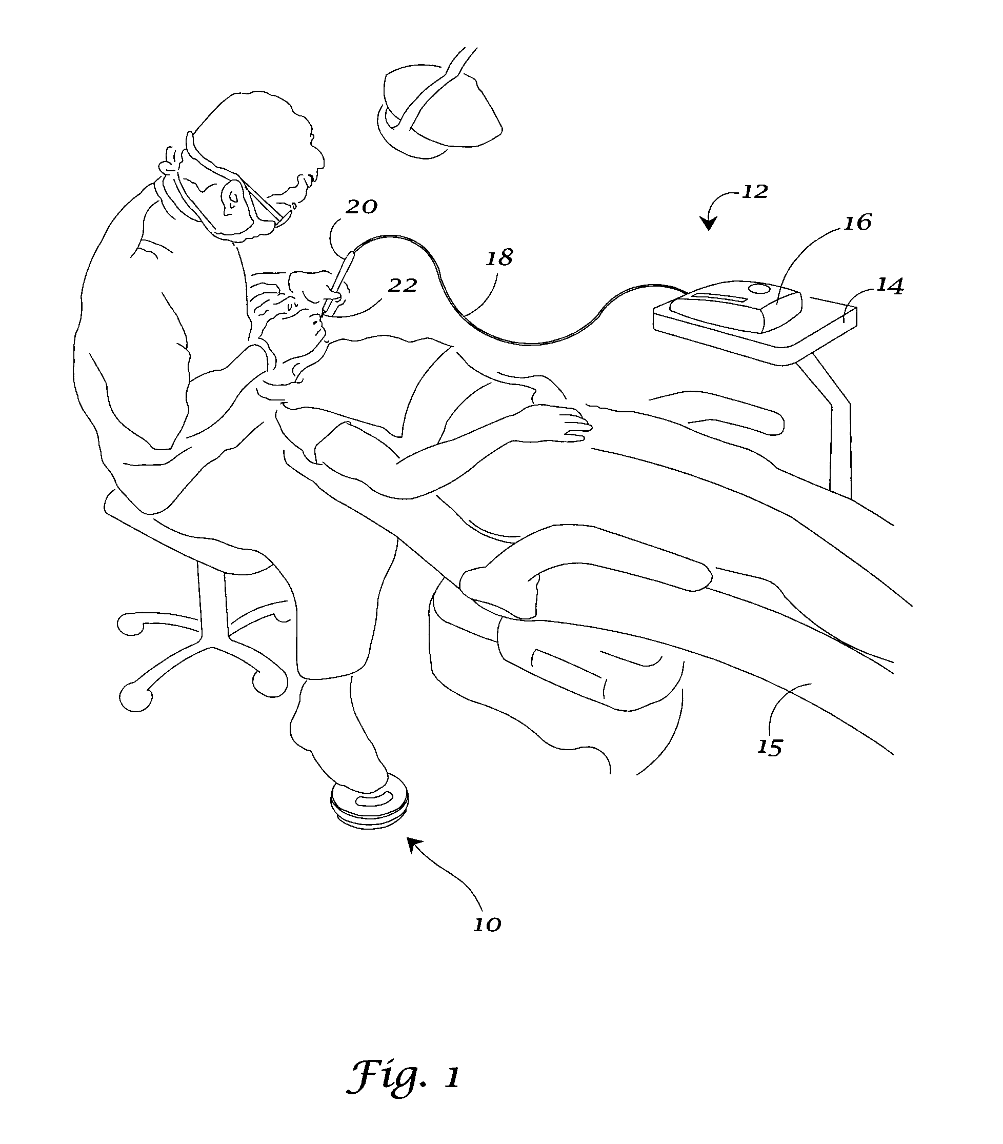 Foot switch for activating a dental or medical treatment apparatus