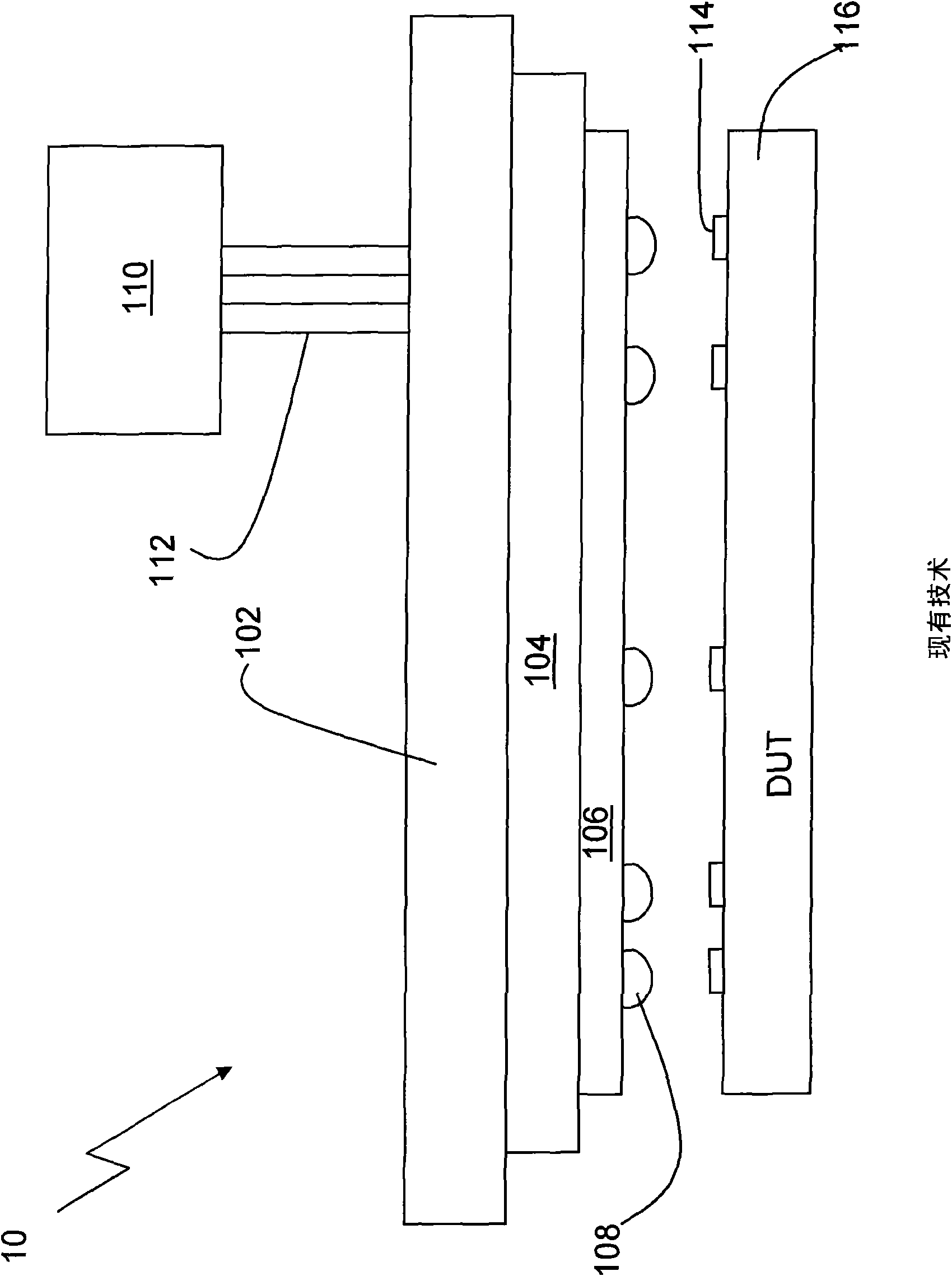 Testing of electronic circuits using an active probe integrated circuit
