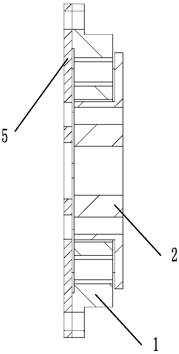 Moment-measuring compact metallic rubber elastic element of flexible robot joint