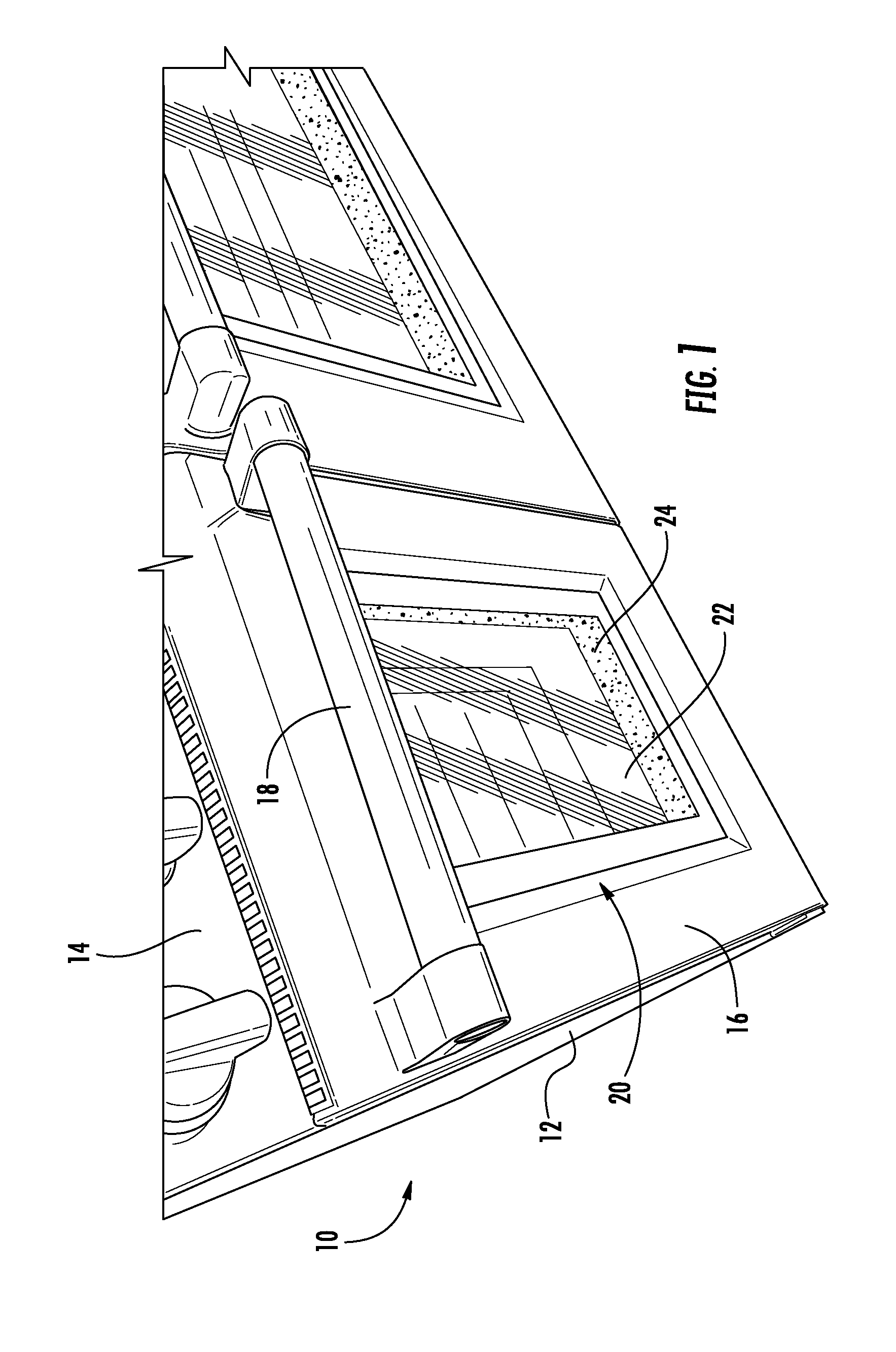 Home appliance with treated window and method for treating the window