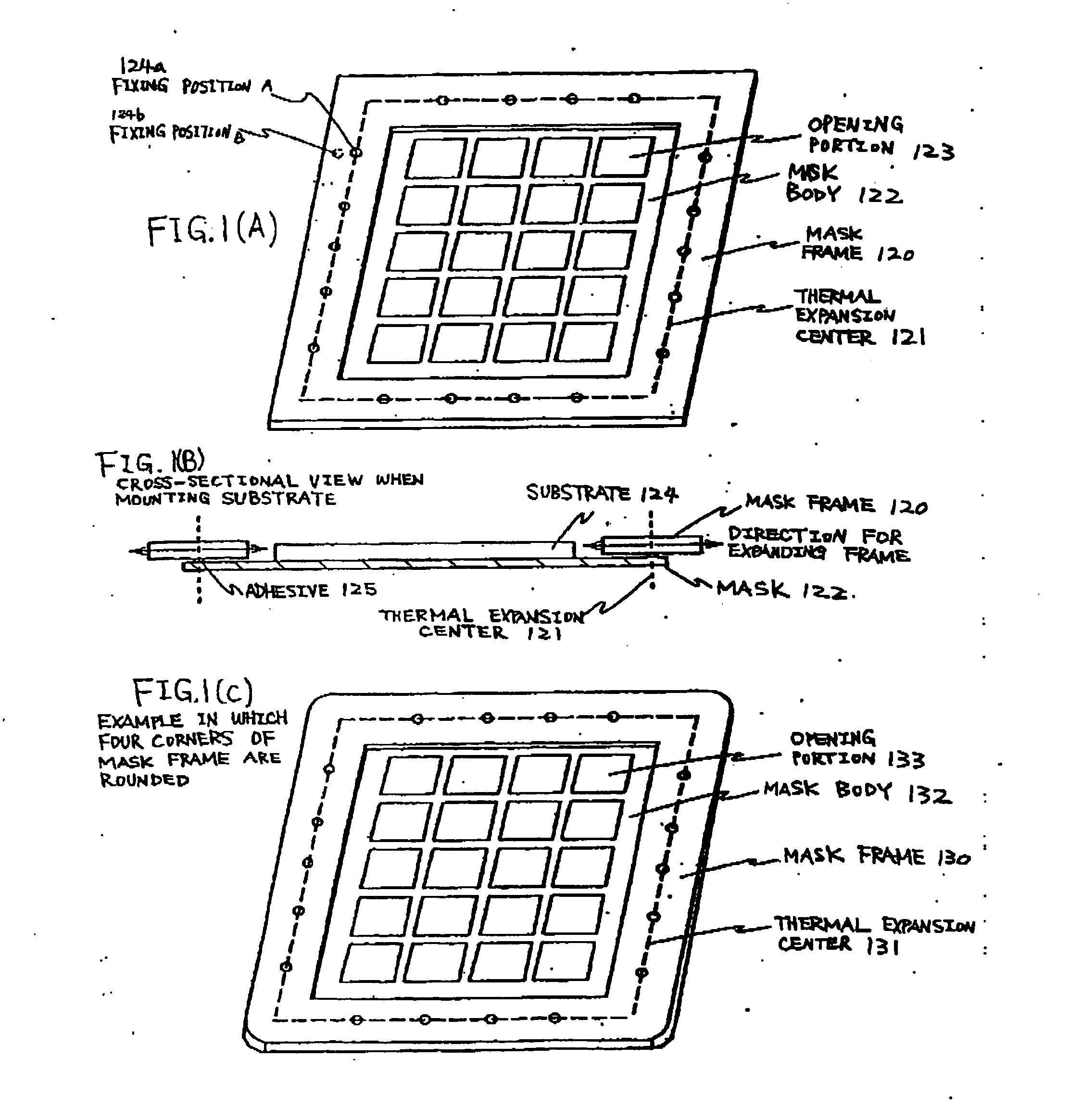 Mask and container and manufacturing apparatus