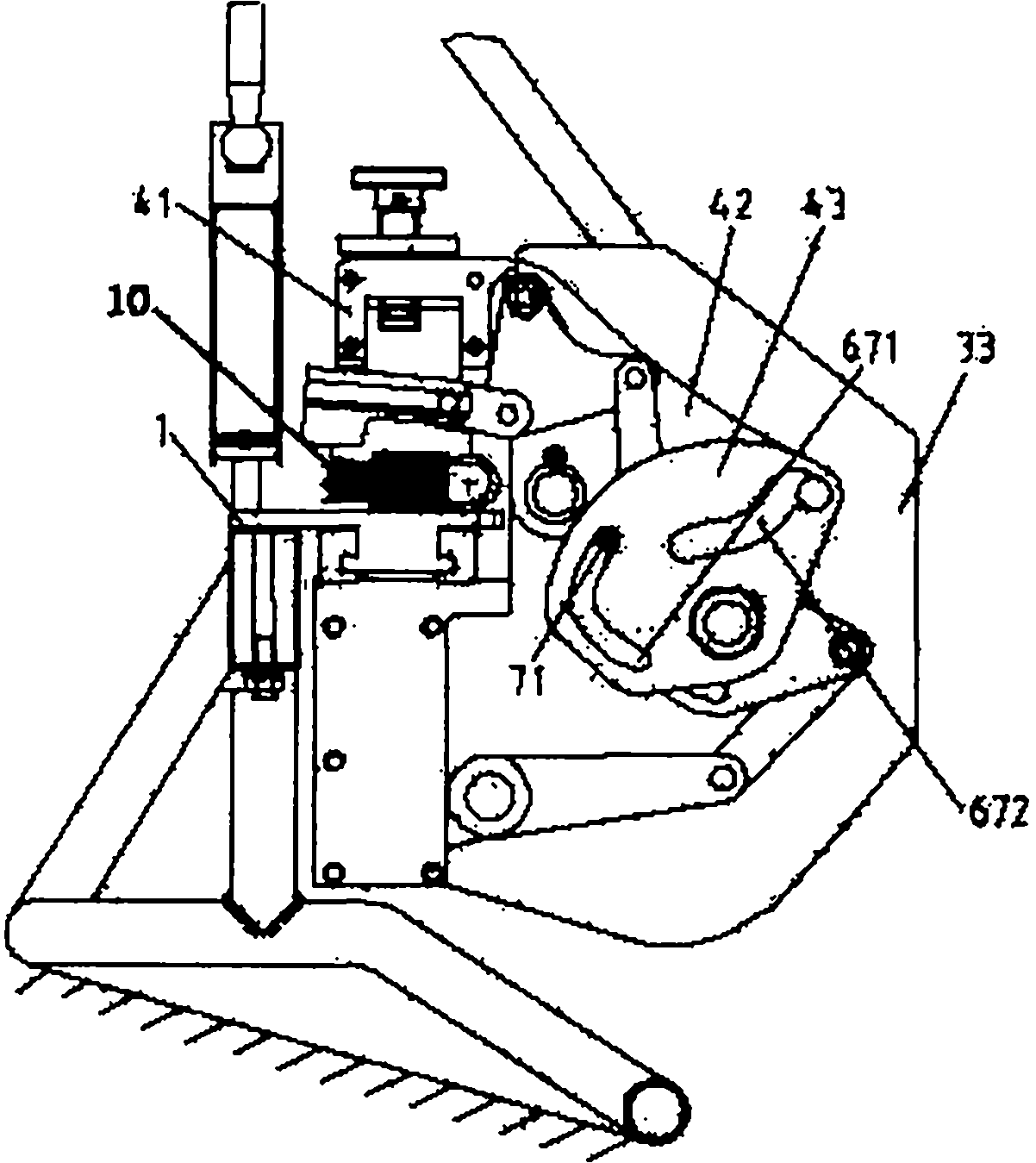 Mechanical button sewing machine