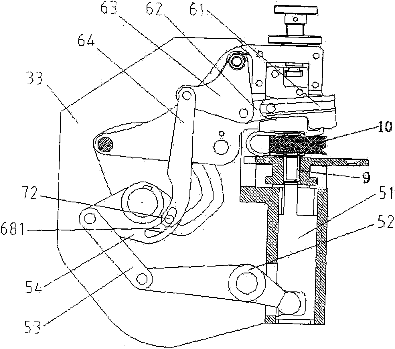 Mechanical button sewing machine