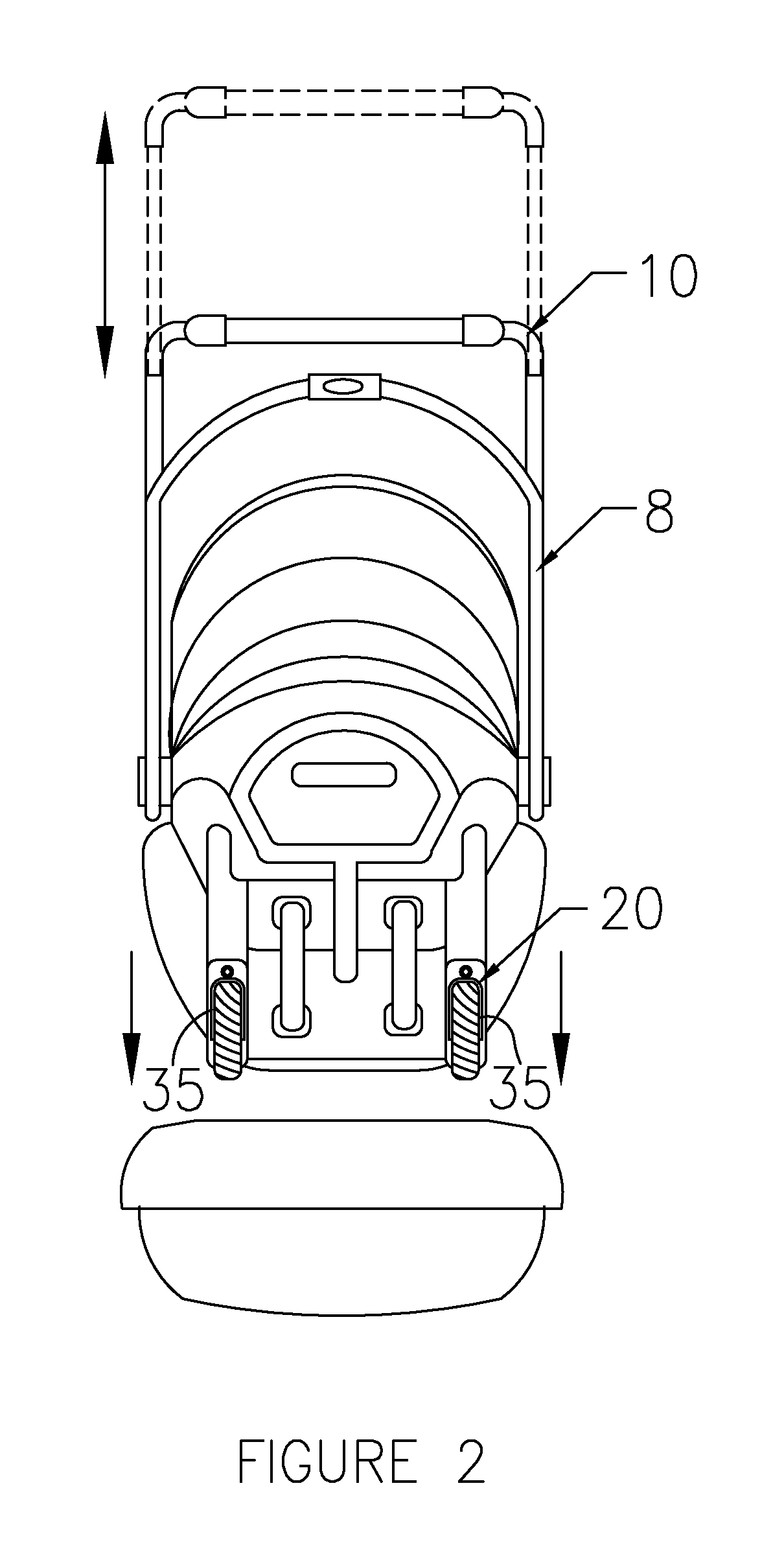 Car Seat with Rolling Wheels and Method to use
