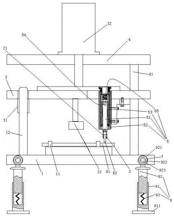Welding device for side sealing plate barb of switch cabinet